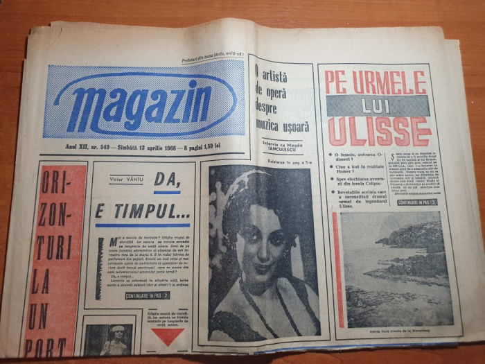 magazin 13 aprilie 1968-articol si foto orasul tulcea,f.c craiova la antrenament