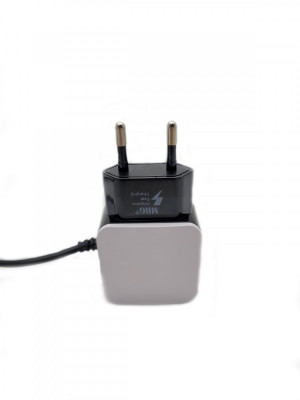 Incarcator Micro USB MRG M-F17C, 2x USB, Fast Charge, Negru cu alb C369 foto