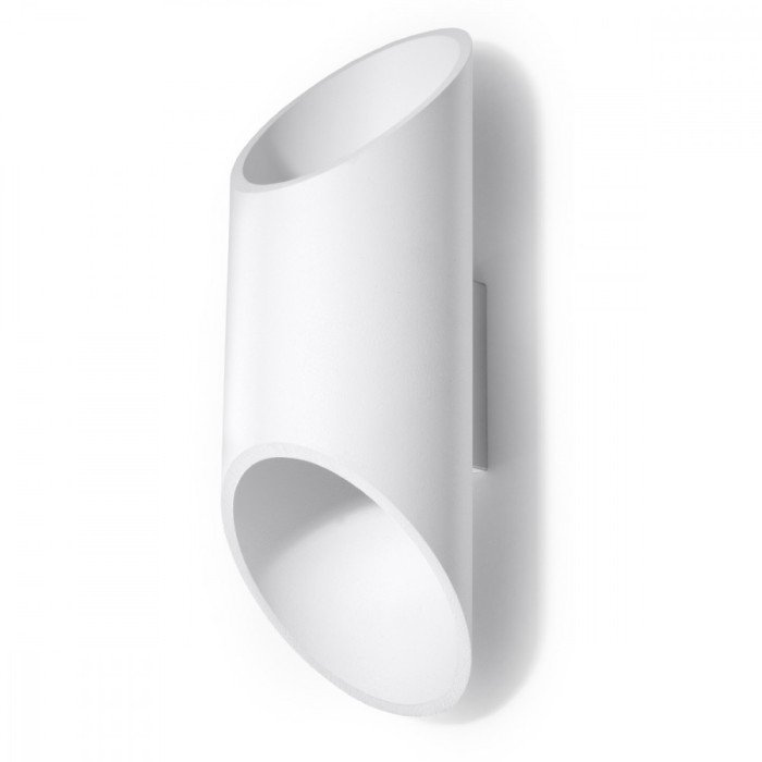 Lampă De Perete Penne Albă Aluminiu 1 Bec Tub Modern De Interior