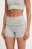 Casall pantaloni scurți de yoga Sublime culoarea gri, melanj, high waist, 25252