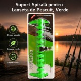 Suport Spirală pentru Lanseta de Pescuit, Verde