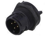 Conector Circular Soclu Tată PIN 4 Buccaneer 4000 Aurit THT