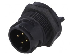 Conector Circular Soclu Tată PIN 4 Buccaneer 4000 Aurit THT
