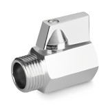 Robinet sferic mini alamă cromată 3/8, AG x IG