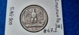 Moneda Argint Italia 5 Lire 1927 Vittorio Emanuele III, XF, Luciu Batere