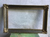 arta / design / vintage - Rama deosebita din lemn cu ornamente din ipsos pentru tablouri, fotografii, goblene, acte, documente sau diverse !