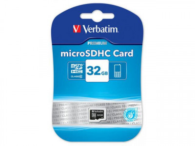 Memory Card Verbatim Premium MicroSDHC, 32GB, Class 10 foto