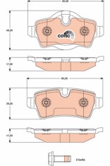TRW GDB1766 COTEC set placute frana,frana disc