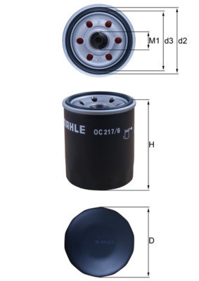 MAHLE OC 217/6 Filtru ulei foto