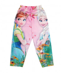 Pantaloni colanti Frozen cu Elsa si Anna COD HF66 foto