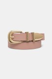Answear Lab curea de piele femei, culoarea roz