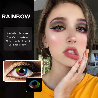 Lentile de contact colorate diverse modele cosplay -Rainbow foto
