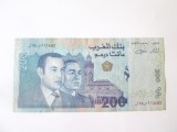 Rara! Maroc 200 Dirhams 2002,bancnota din imagini