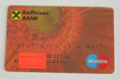 B12 9 - Card bancar foarte vechi - piesa de colectie