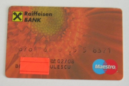 M1 R1 - Card bancar vechi 9 - piesa de colectie