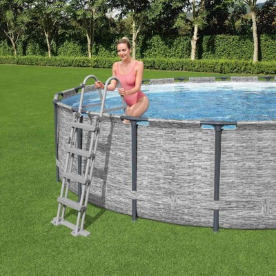 Bestway Scară de siguranță piscină cu 4 trepte Flowclear, 122 cm foto