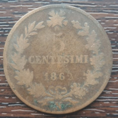 (M1115) MONEDA ITALIA - 5 CENTESIMI 1862, LIT . N, MONETARIA NAPOLI