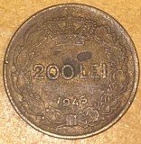Moneda 200 Lei 1945 Mihai I Regele Romanilor - Numismatica Romania