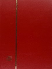 Clasor timbre cu 32 file negre, 64 pagini, seria BASIC, coperta rosie