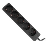 Prelungitor TED Electric 3 m cu 5 prize Schuko, 16A, 3680W, negru