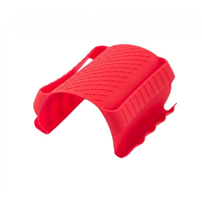 Suport de silicon multifunctional de mana, flippy, pentru cuptor, alimente fierbinti, carne, izolare termica, anti-alunecare, 18x12x1.5 cm, rosu