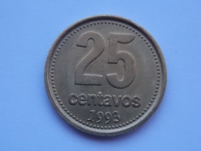 25 CENTAVOS 1993 ARGENTINA foto