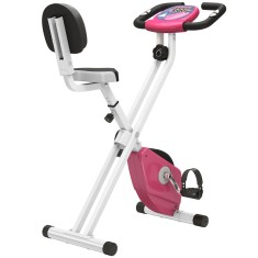 HOMCOM Bicicletă Fitness Pliabilă cu 5 Poziții, Rezistență Magnetică 8 Nivele, Antrenament Acasă, 43x97x109cm, Gri și Negru | Aosom Romania