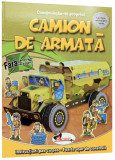 Construieste Camion Armata din Carton Aramis - Carte Educativa Copii, Modele de Asamblat