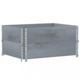 Cumpara ieftin Rame pentru paleti, 2 buc., gri, 80x60 cm, lemn masiv de pin