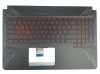 Carcasa superioara cu tastatura palmrest Laptop, Asus, ROG FX504, FX504G, FX504GE,FX504GD, FX504GM, 90NR00J3-R31