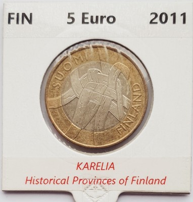 2250 Finlanda 5 euro 2011 C: Historical Provinces Series - Karelia km 159 foto