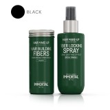 Cumpara ieftin Set fiber - IMMORTAL - pentru parul rar - Negru