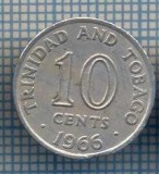 AX 1168 MONEDA - TRINIDAD SI TOBAGO - 10 CENTS -ANUL 1966 -STAREA CARE SE VEDE, America Centrala si de Sud