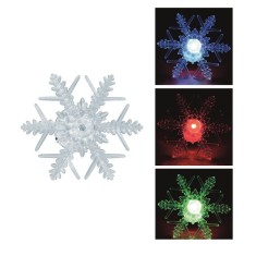 Figurina fulg de nea LED multicolor, decor fereastra, 10 cm, Home