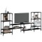 Gossi dulap tv, stejar fumuriu, 206,5x28,5x95 cm, lemn prelucrat