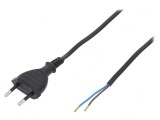 Cablu Electric 2x0,5mm&sup2; PVC 1,5m Negru 2,5A