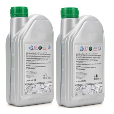 Pachet 2 litri Ulei servodirectie VW verde , lichid hidraulic original pentru sistemele VAG foto