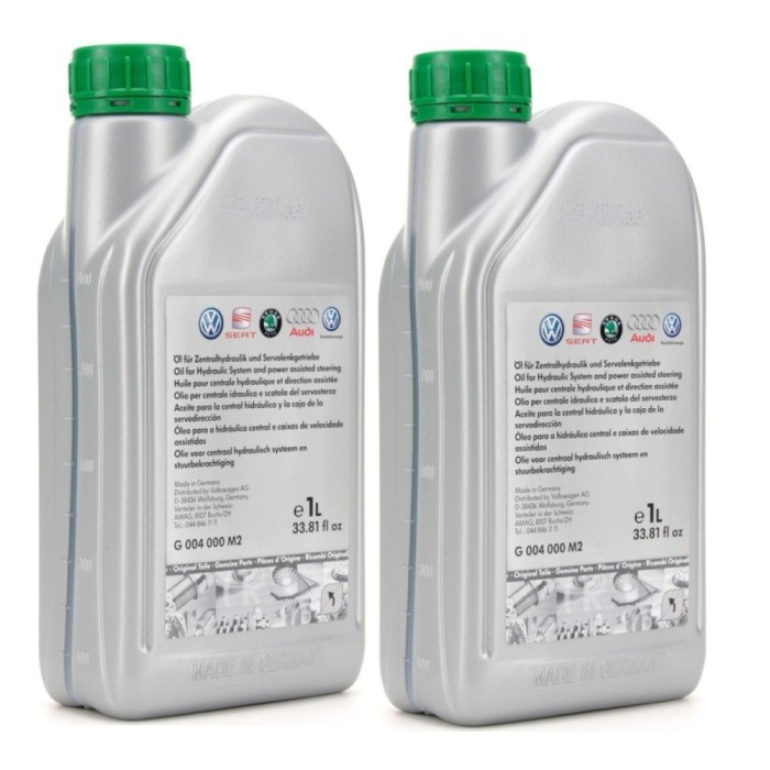 Pachet 2 litri Ulei servodirectie VW verde , lichid hidraulic original pentru sistemele VAG
