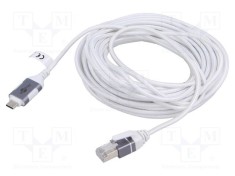 Cablu USB 3.1 RJ45 - USB C, 10m, Alb, Goobay