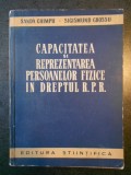 S. GHIMPU, S. GROSSU - CAPACITATEA SI REPREZENTAREA PERSOANELOR FIZICE