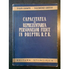 S. GHIMPU, S. GROSSU - CAPACITATEA SI REPREZENTAREA PERSOANELOR FIZICE