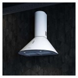 Hota tip Cupola Tornado Violla 750 (60) LED, 1 motor Turbo, latime 60 cm, 3 viteze, absorbtie 750 m3/ora, filtru anti-grasimi aluminiu 5 straturi, Alb