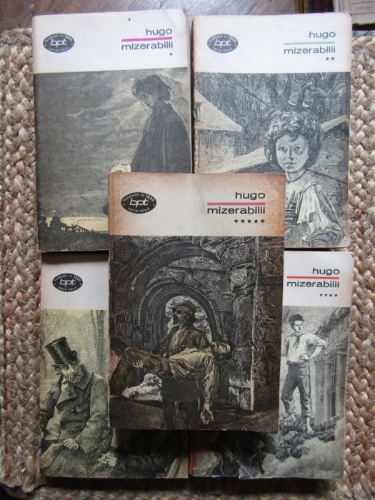 Mizerabilii, Victor Hugo (5 vol.) - Editura Minerva 1971