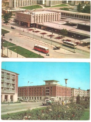 SV * Galati LOT 2 x RPR Color * AUTOGARA 1966 * BULEVARDUL REPUBLICII 1965 foto