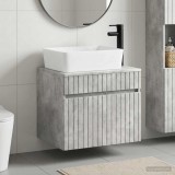 Cumpara ieftin Dulap pentru Chiuveta de Baie Gri Beton 59 x 44,5 x 80 cm