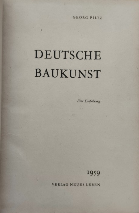 Deutsche Baukunst - Georg Piltz , E921
