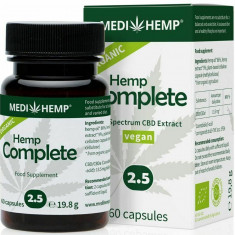 Hemp Complete Capsule cu CBD 2,5% bio, 60 capsule Medihemp