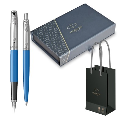 Set pix si stilou Parker Jotter Electric Blue foto