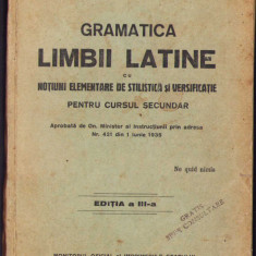 HST C652 Gramatica limbii latine cu noțiuni elementare de stilistică ... 1935