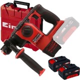 Einhell HEROCCO 36/28 PXC + Twinpack - Rotopercutor SDS-Plus 3.2 J valiza plastic + Set 2 acumulatori Li-Ion 18 V 4 Ah